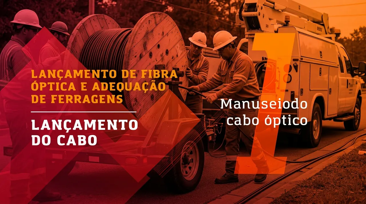 Manuseio do cabo óptico
